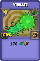 Wizard101 Life spell card: Vibrato, Spell ID 2697