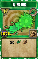 Wizard101 Life spell card: Life Ire, Spell ID 2287
