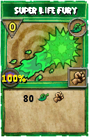 Wizard101 Life spell card: Super Life Fury, Spell ID 2266