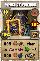 Wizard101 Balance spell card: Wheel of Fortune, Spell ID 2636
