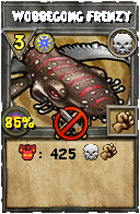 Wizard101 Death spell card: Wobbegong Frenzy, Spell ID 2531