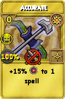 Wizard101 Sun spell card: Accurate, Spell ID 3353