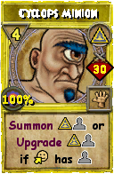 Wizard101 Myth spell card: Cyclops Minion, Spell ID 3779