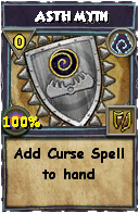 Wizard101 Shadow spell card: ASTH Myth, Spell ID 3787