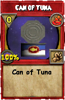 Wizard101 Fire spell card: Can of Tuna, Spell ID 3800