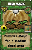 Wizard101 Gardening spell card: Bold Magic, Spell ID 3801