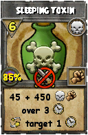 Wizard101 Death spell card: Sleeping Toxin, Spell ID 3802