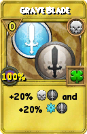 Wizard101 Death spell card: Grave Blade, Spell ID 3823