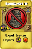 Wizard101 Myth spell card: Bronze Hoplite, Spell ID 3825