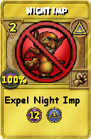 Wizard101 Myth spell card: Night Imp, Spell ID 3826