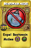 Wizard101 Myth spell card: Boatswain McGee, Spell ID 3829