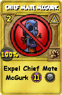 Wizard101 Myth spell card: Chief Mate McGurk, Spell ID 3830