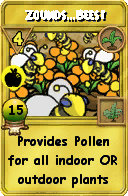 Wizard101 Gardening spell card: Zounds...Bees!, Spell ID 3851