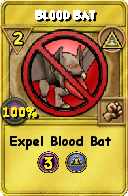 Wizard101 Myth spell card: Blood Bat, Spell ID 3857