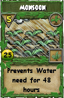 Wizard101 Gardening spell card: Monsoon, Spell ID 3875