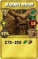 Wizard101 Life spell card: Nature's Wrath, Spell ID 3879