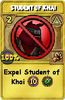 Wizard101 Myth spell card: Student of Khai, Spell ID 3887
