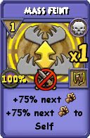 Wizard101 Death spell card: Mass Feint, Spell ID 3894