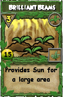 Wizard101 Gardening spell card: Brilliant Beams, Spell ID 3895