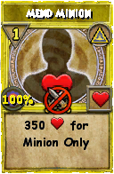 Wizard101 Myth spell card: Mend Minion, Spell ID 3897