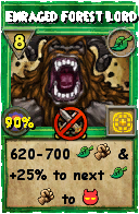 Wizard101 Life spell card: Enraged Forest Lord, Spell ID 3898