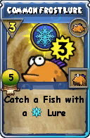 Wizard101 Fishing spell card: Common Frost Lure, Spell ID 3907
