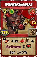 Wizard101 Fire spell card: Phantasmania!, Spell ID 3912