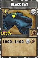 Wizard101 Death spell card: Black Cat, Spell ID 3924