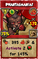 Wizard101 Fire spell card: Phantasmania!, Spell ID 3932