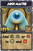 Wizard101 Shadow spell card: Arch Master, Spell ID 3934