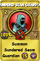 Wizard101 Myth spell card: Sundered Seam Guardian, Spell ID 3942