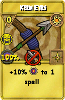 Wizard101 Sun spell card: Keen Eyes, Spell ID 3944