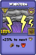 Wizard101 Storm spell card: Windstorm, Spell ID 3987