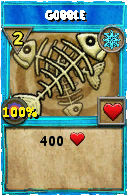 Wizard101 Ice spell card: Gobble, Spell ID 3991
