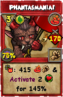 Wizard101 Fire spell card: Phantasmania!, Spell ID 3999