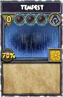 Wizard101 Shadow spell card: Tempest, Spell ID 3678