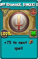 Wizard101 Balance spell card: Buff (Damage, Single) 0.3, Spell ID 3341
