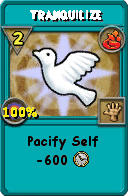 Wizard101 Fire spell card: Tranquilize, Spell ID 3662