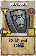 Wizard101 Balance spell card: Phalanx I, Spell ID 3132