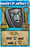 Wizard101 Ice spell card: Armory of Artemis III, Spell ID 3134
