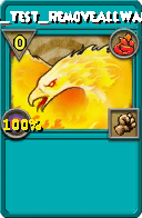 Wizard101 Fire spell card: BG_Test_RemoveAllWards, Spell ID 3737
