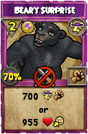 Wizard101 Storm spell card: Beary Surprise, Spell ID 3435