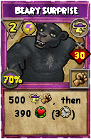 Wizard101 Storm spell card: Beary Surprise, Spell ID 3428