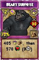 Wizard101 Storm spell card: Beary Surprise, Spell ID 3409