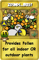 Wizard101 Gardening spell card: Zounds...Bees!, Spell ID 3063