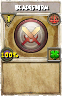 Wizard101 Balance spell card: Bladestorm, Spell ID 3171