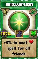 Wizard101 Life spell card: Brilliant Light, Spell ID 3218
