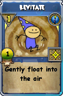 Wizard101 Cantrips spell card: Levitate, Spell ID 3672