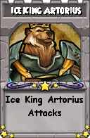 Wizard101 School 16 spell card: Ice King Artorius, Spell ID 3647