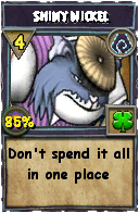 Wizard101 Shadow spell card: Shiny Nickel, Spell ID 3336